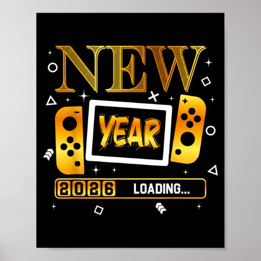 New Year 2026 Loading Gaming Controller New Years  ポスター (正面)
