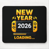 New Year 2026 Loading Gaming Controller New Years  マウスパッド (正面)