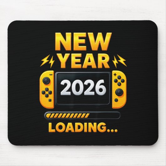 New Year 2026 Loading Gaming Controller New Years  マウスパッド (正面)