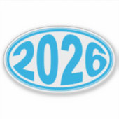 New Year 2026 Oval Sticker シール (正面)