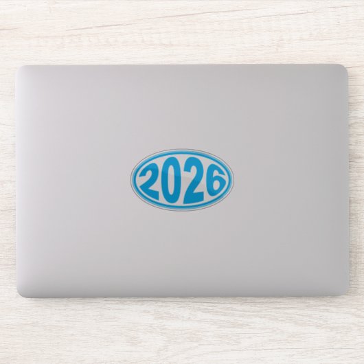 New Year 2026 Oval Sticker シール (コンピューター)
