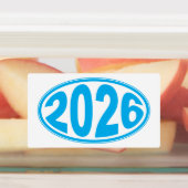 New Year 2026 Oval Sticker ラベル (貼付)