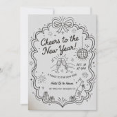 New Year 2026 Party Invitation Printable 招待状 (正面)