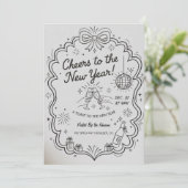 New Year 2026 Party Invitation Printable 招待状 (スタンド正面)