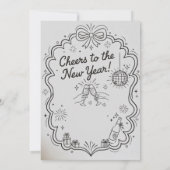 New Year 2026 Party Invitation Printable 招待状 (裏面)