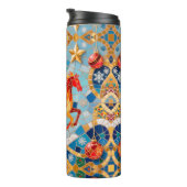 New Year 2026 Red Fiery Horse Christmas Pattern タンブラー (回転右)