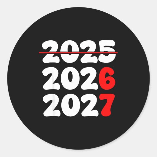 New Year 2026 Shirt 67 Meme  ラウンドシール (正面)