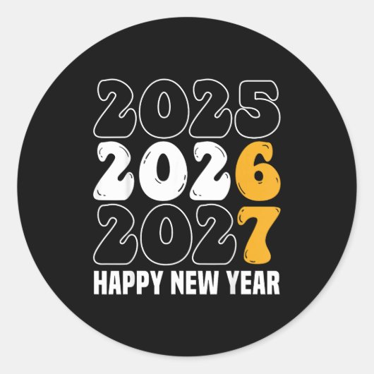 New Year 2026 Shirt Funny 67 Meme Six Seven  ラウンドシール (正面)