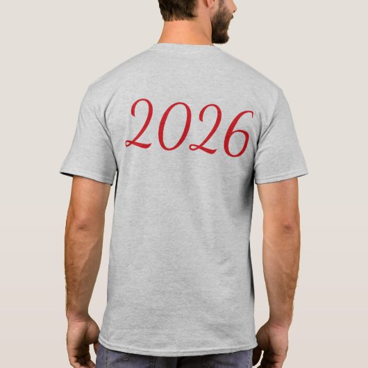 new year 2026 T-Shirt Tシャツ (裏面)