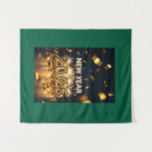New Year 2026 Tapestry - Custom Luxe Wall Hanging タペストリー (正面(横))