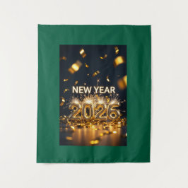 New Year 2026 Tapestry - Custom Luxe Wall Hanging タペストリー