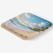 New Year 2026 Tropical Island Beach Scene ペーパープレート (傾斜あり)