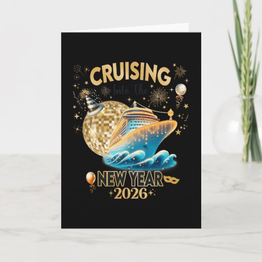New Year 2026 Yacht Cruise Ship Nye Party Matching カード (正面)