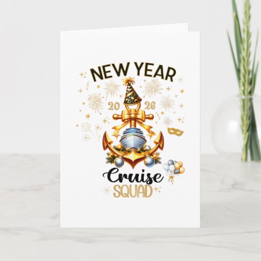 New Year 2026 Yacht Cruise Ship Nye Party Matching カード (正面)