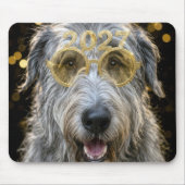New Year 2027 Irish Wolfhound マウスパッド (正面)