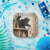 New Year 2027 Playful Cat ペーパープレート (パーティー)
