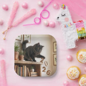 New Year 2027 Playful Cat ペーパープレート (パーティー)