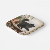 New Year 2027 Playful Cat ペーパープレート (傾斜あり)