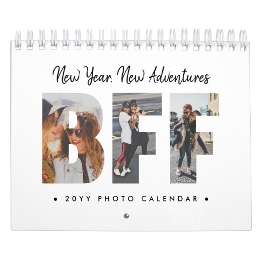 New Year Adventures BFF Friends 最高の Forever Photo カレンダー (カバー)