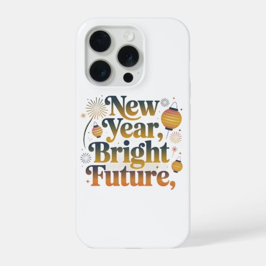 New Year Bright Future Aesthetic Phone Case iPhoneケース (裏面)