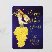 New Year Card | Champagne Grapes シーズンカード (正面/裏面)