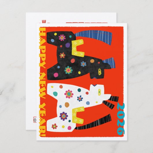 New year card for the year of horse (Nengajo) ノート (正面/裏面)