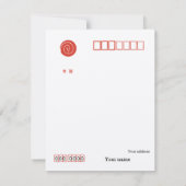 New year card for the year of snake (Nengajo) ノート (裏面)