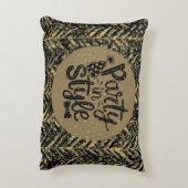 New Year Celebrate,Party in Style,Black Gold  Art アクセントクッション (裏面(縦))