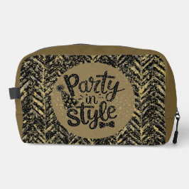 New Year Celebrate, Party in Style,Black Gold Art  ドップキット