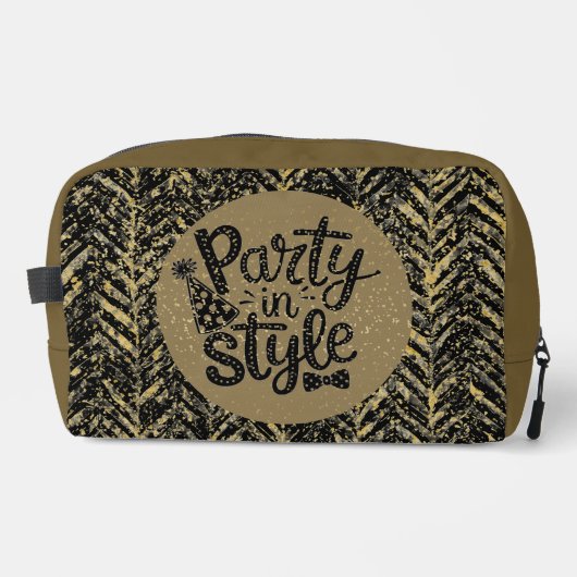 New Year Celebrate, Party in Style,Black Gold Art  ドップキット (正面)