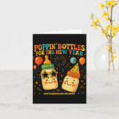 New Year Celebration Pn Bottles Mother Baby Nicu N カード (黄色い花)