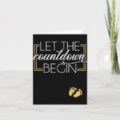 New Year Christmas Pregnancy Announcement Countdow カード (正面)