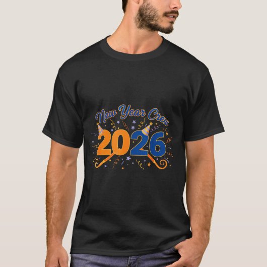 New Year Crew 2026 Fireworks Celebration  Tシャツ (正面)