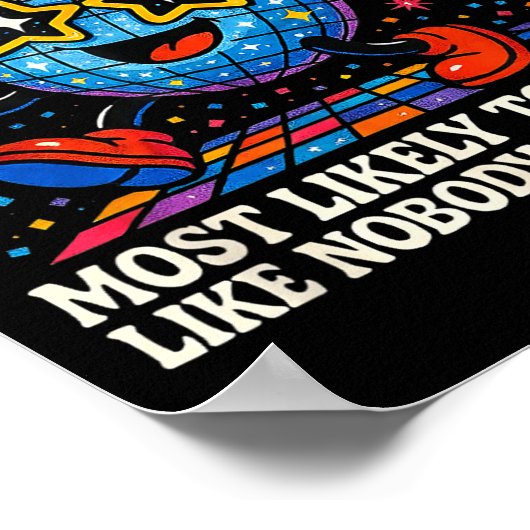 New Year Crew Most Likely To Dance Retro Party ポスター (角)