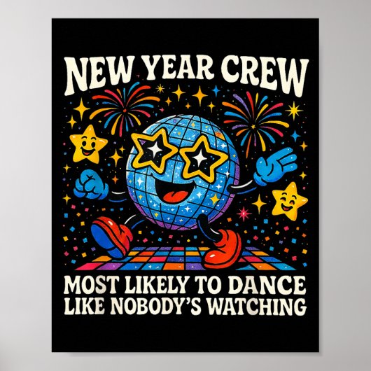 New Year Crew Most Likely To Dance Retro Party  ポスター (正面)