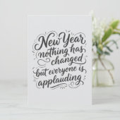 New Year Eve funny quote シーズンカード (スタンド正面)