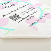 New year eve party scan QR RSVP name pink blue  シェルパブランケット (3/4)
