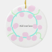 New year eve party scan QR RSVP name pink blue  セラミックオーナメント (裏面)