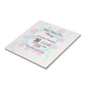 New year eve party scan QR RSVP name pink blue  タイル (側面)