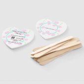 New year eve party scan QR RSVP name pink blue  ハンドファン (組立なし)