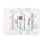 New year eve party scan QR RSVP name pink blue  マグネット (横)