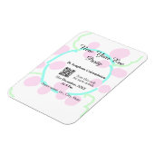 New year eve party scan QR RSVP name pink blue  マグネット (左側)