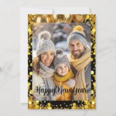 New year Family Photo elegant  typography modern  シーズンカード (正面)