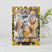 New year Family Photo elegant  typography modern  シーズンカード (スタンド正面)