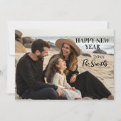 New year Family Photo elegant typography modern シーズンカード (正面)