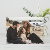 New year Family Photo elegant typography modern シーズンカード (スタンド正面)