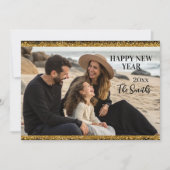 New year Family Photo elegant  typography modern  シーズンカード (正面)