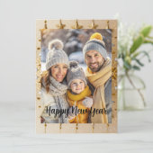 New year Family Photo elegant  typography modern  シーズンカード (スタンド正面)
