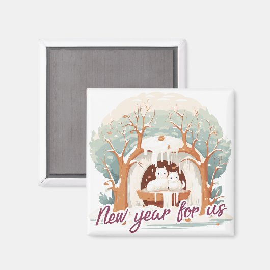 New year for us マグネット (正面/裏面)