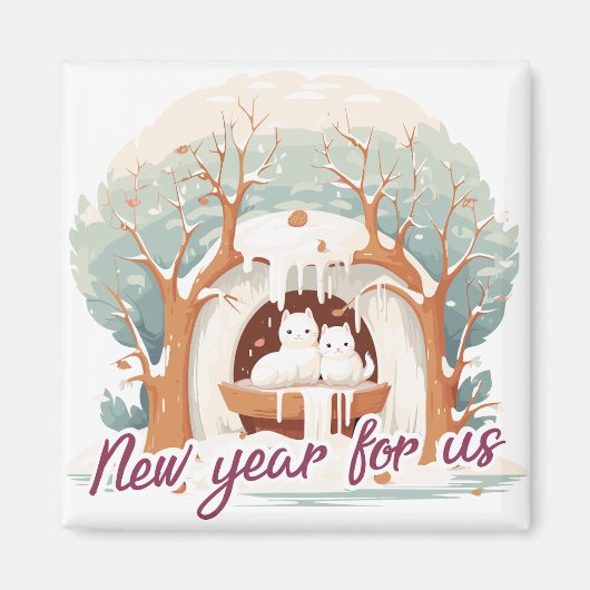 New year for us マグネット (正面)